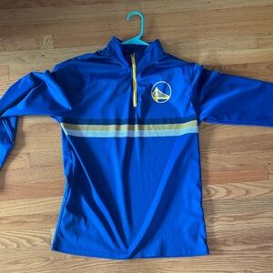 Warriors NBA Royal Blue Pullover with Yellow Trim
